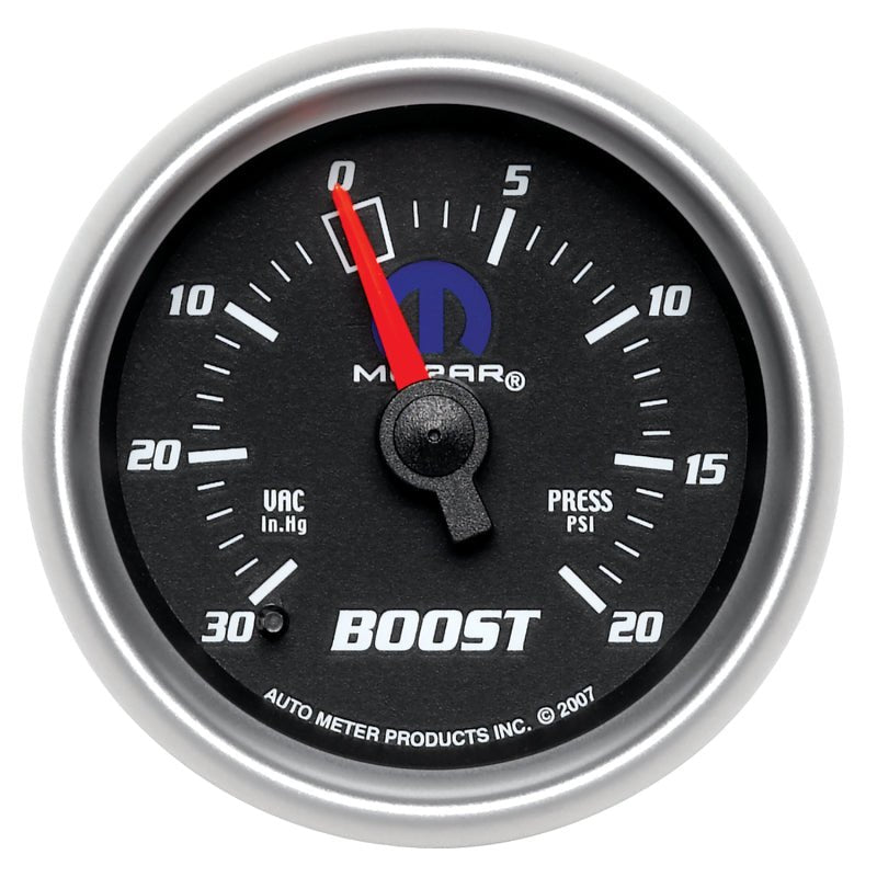 AutoMeter - Autometer Mopar 52.4mm 30 Hg/20 PSI Vacuum/Boost Gauge - Demon Performance