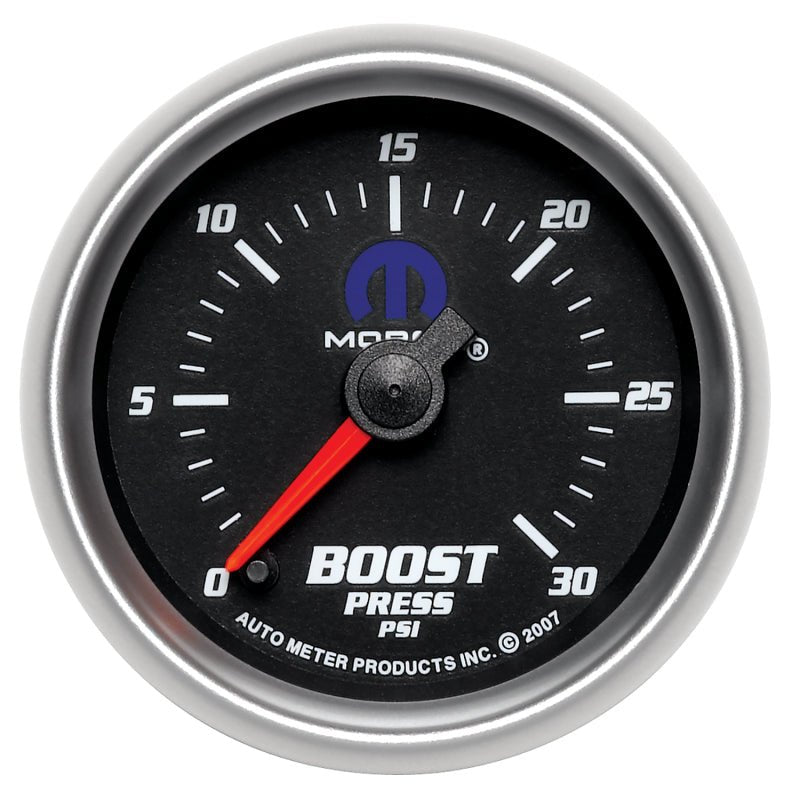 AutoMeter - Autometer Mopar 52.4mm FSE 0-30 PSI Boost Gauge - Demon Performance