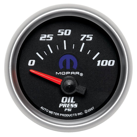 AutoMeter - Autometer Mopar 52.4mm SSE 0-100 PSI Oil Pressure Gauge - Demon Performance