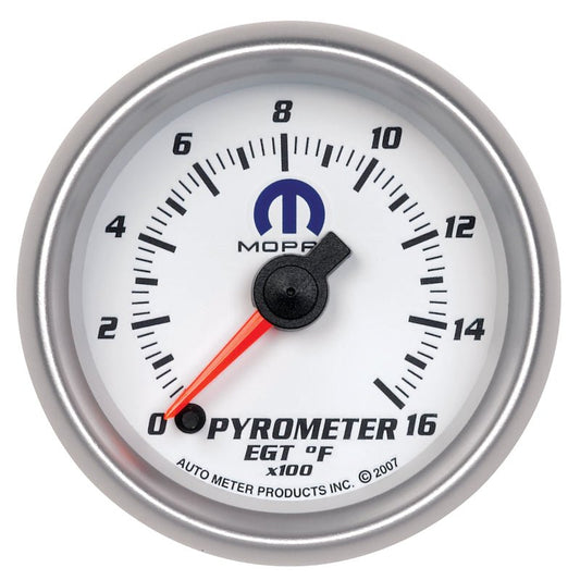 AutoMeter - Autometer Mopar 52.4mm SSE 1600 Degree F Pyrometer (EGT) Gauge - Demon Performance