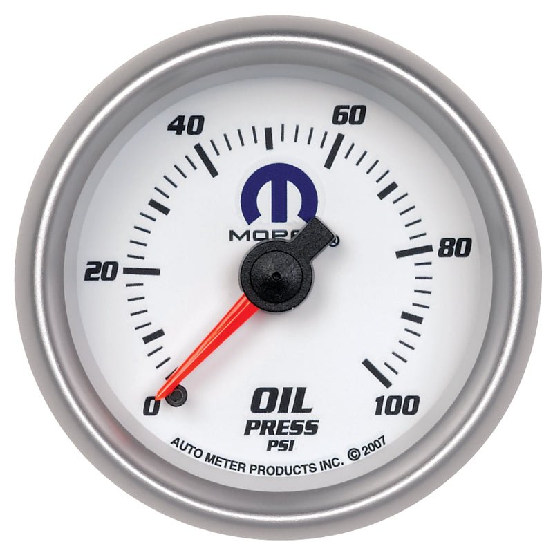 AutoMeter - Autometer Mopar 52mm 0-100 PSI Oil Pressure Gauge - Demon Performance
