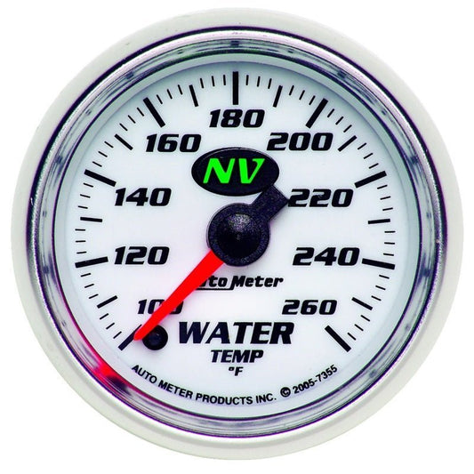 AutoMeter - Autometer NV 2-1/16in 100-260 Deg F Stepper Motor Water Temp Gauge - Demon Performance