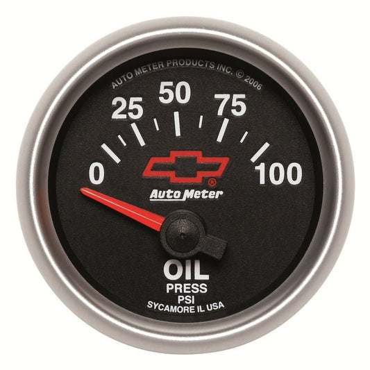 AutoMeter - Autometer Oil Pressure 2-1/16, 0-100 PSI - Red Bowtie - Demon Performance