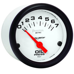 AutoMeter - Autometer Phantom 2-1/16in 0-7 BAR Electric Oil Pressure Gauge - Demon Performance
