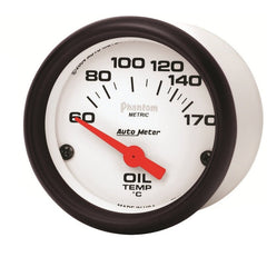 AutoMeter - Autometer Phantom 2-1/16in 60-170 Deg F Electronic Oil Temperature Gauge - Demon Performance