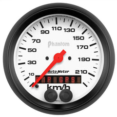 AutoMeter - Autometer Phantom 3-3/8in. 0-225KM/H (GPS) Speedometer Gauge - Demon Performance