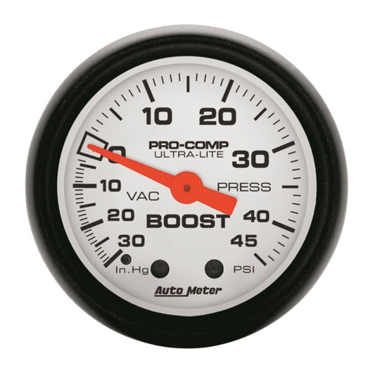 AutoMeter - Autometer Phantom 52mm 30in Hg-Vac/45PSI Mechanical Vacuum/Boost Gauge - Demon Performance