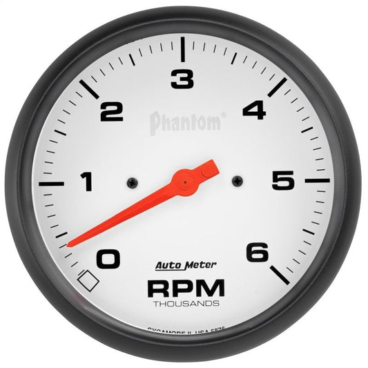 AutoMeter - AutoMeter Phantom 5in. 0-6K RPM In-Dash Tachometer Gauge - Demon Performance