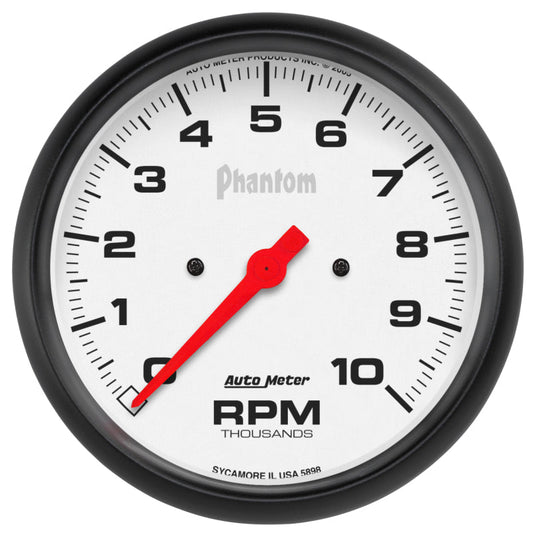 AutoMeter - Autometer Phantom 5in 10000 RPM In-Dash Electronic Single Range Tachometer - Demon Performance