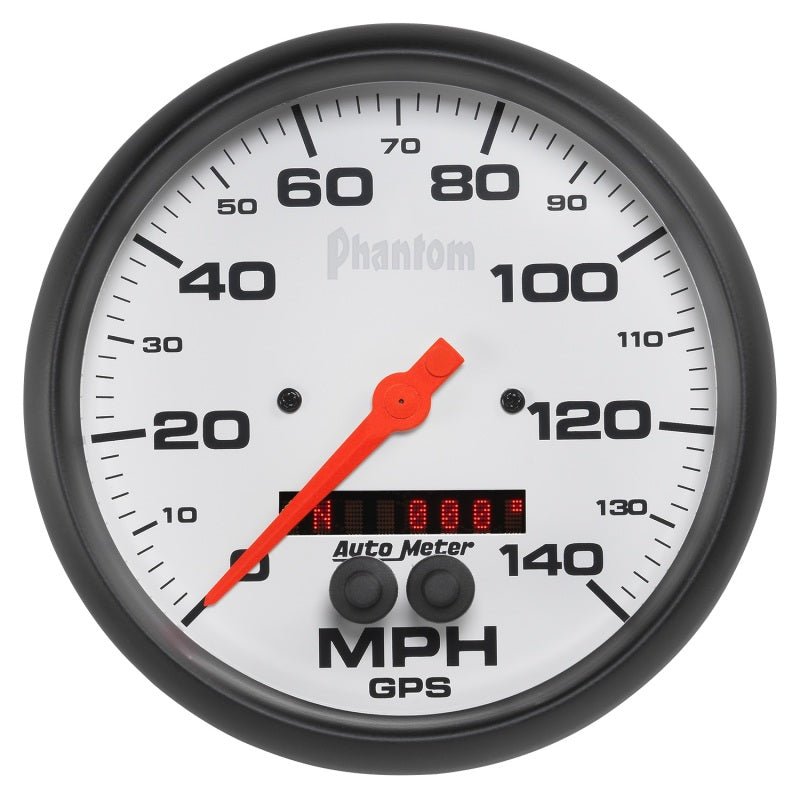 AutoMeter - Autometer Phantom 5in 140 MPH In-Dash Full Sweep Speedometer w/ GPS Rally Nav Display - Demon Performance
