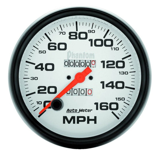 AutoMeter - Autometer Phantom 5in 160 MPH In-Dash Mechanical Speedometer - Demon Performance