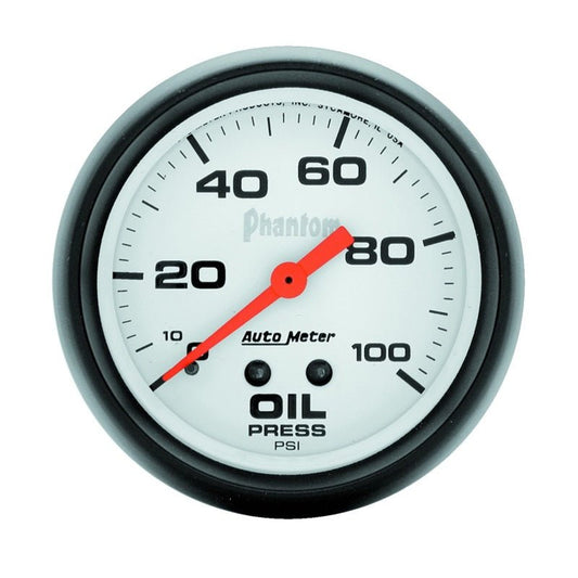 AutoMeter - Autometer Phantom 66.7mm 0-100 PSI Mechanical Oil Pressure Gauge - Demon Performance