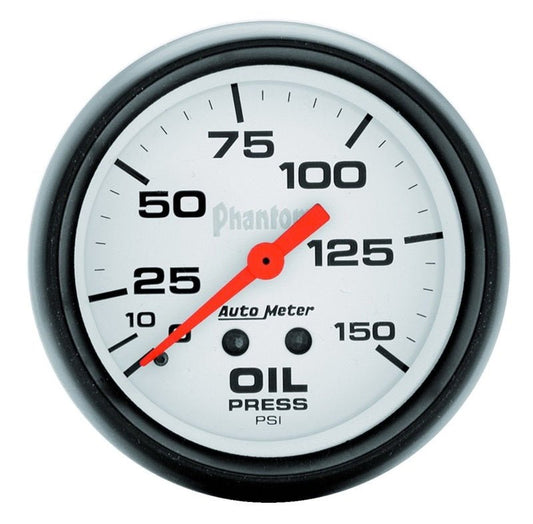 AutoMeter - Autometer Phantom 66.7mm 0-150 PSI Mechanical Oil Pressure Gauge - Demon Performance