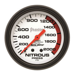 AutoMeter - Autometer Phantom 66.7mm 0-2000 PSI Mechanical Nitrous Pressure Gauge - Demon Performance