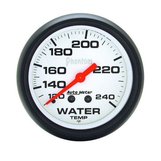 AutoMeter - Autometer Phantom 66mm 120-240 Deg F Mechanical Water Temperature Gauge - Demon Performance