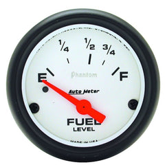AutoMeter - Autometer Phantom Fuel Level 2 5/8in 0 ohm to 90 ohm Electric Gauge - Demon Performance