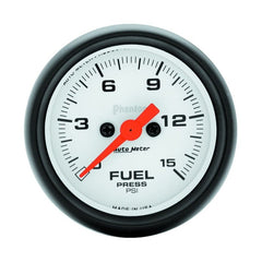 AutoMeter - Autometer Phantom Fuel Pressure gauge 52mm 0-15 PSI Full Sweep Elec w/o peak & Valley - Demon Performance