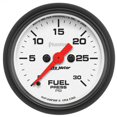 AutoMeter - Autometer Phantom Fuel Pressure gauge 52mm 0-30 PSI Full Sweep Elec - Demon Performance