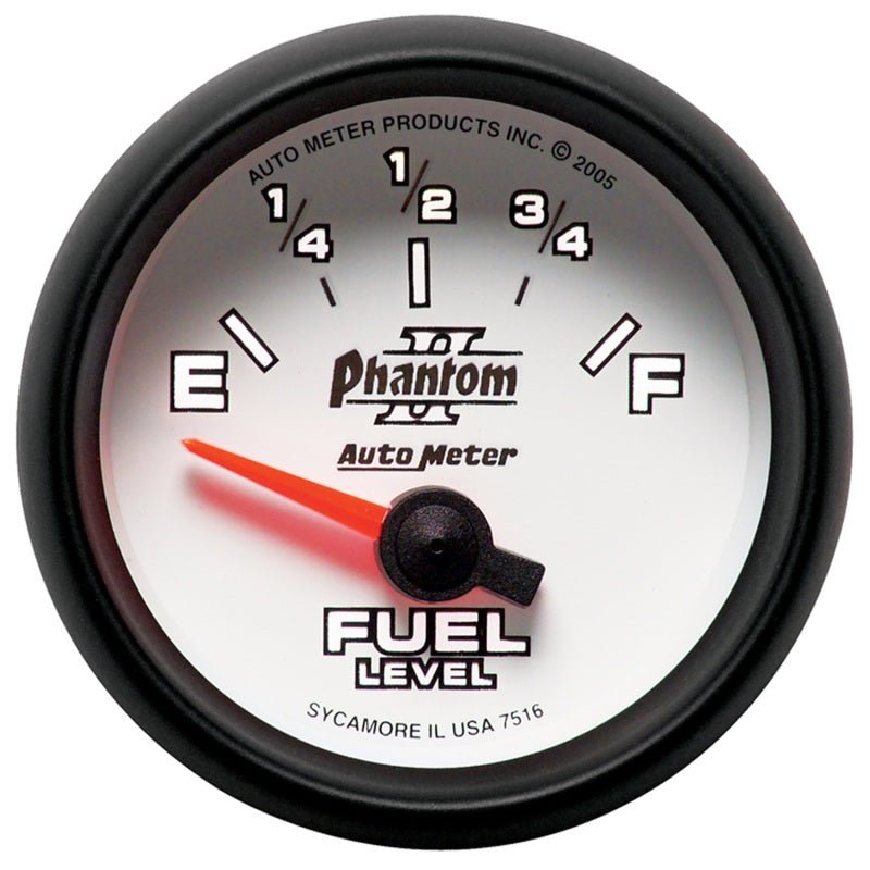AutoMeter - Autometer Phantom II 2-1/16in 240E - 33F OHM Electric Fuel Level Gauge - Demon Performance