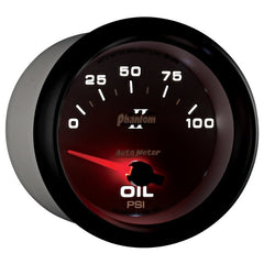 AutoMeter - Autometer Phantom II 2 5/8in 0-100 PSI Short Sweep Electronic Oil Pressure Gauge - Demon Performance