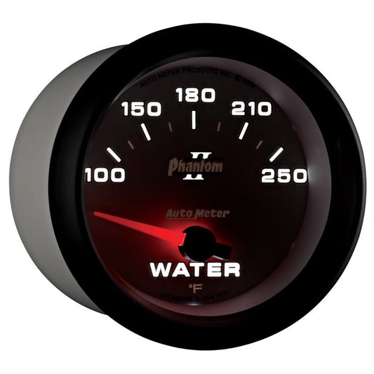 AutoMeter - Autometer Phantom II 2-5/8in 100-250 Degrees F Electrical Water Temperature Gauge - Demon Performance