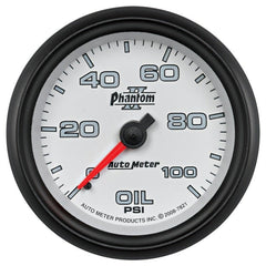 AutoMeter - Autometer Phantom II 2-5/8in 100 PSI Mechanical Oil Pressure Gauge - Demon Performance
