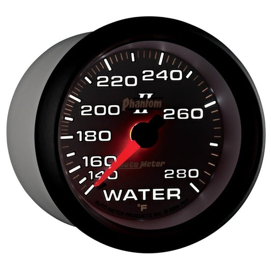 AutoMeter - Autometer Phantom II 2-5/8in 140-280 Degree F Mechanical Water Gauge - Demon Performance