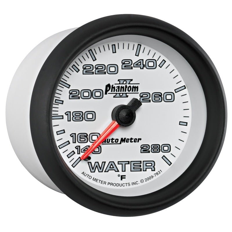 AutoMeter - Autometer Phantom II 2-5/8in 140-280 Degree F Mechanical Water Gauge - Demon Performance