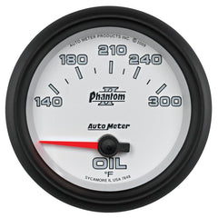 AutoMeter - Autometer Phantom II 2 5/8in 140-300 Degree F Short Sweep Electronic Oil Temperature Gauge - Demon Performance