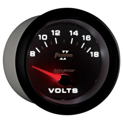 AutoMeter - Autometer Phantom II 2-5/8in 18V Electric Voltmeter Gauge - Demon Performance