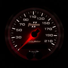 AutoMeter - Autometer Phantom II 3-3/8in 0-225KM/H (GPS) Speedometer Gauge - Demon Performance