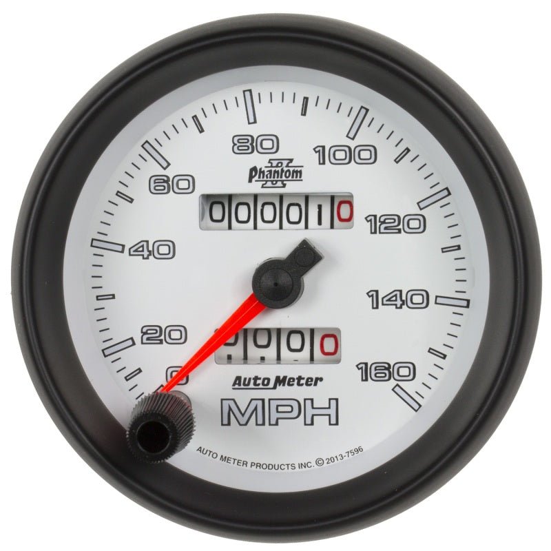 AutoMeter - Autometer Phantom II 3-3/8in 160 MPH Mechanical Speedometer - Demon Performance