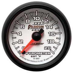 AutoMeter - Autometer Phantom II 52.4mm Full Sweep Electronic 0-2000 Def F EGT/Pyrometer Gauge - Demon Performance