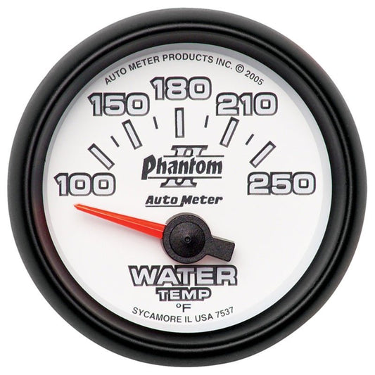 AutoMeter - Autometer Phantom II 52.4mm SSE 100-250 Deg F Water Temperature Gauge - Demon Performance