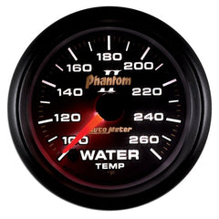 AutoMeter - Autometer Phantom II 52mm Full Sweep Electronic 100-260 Deg F Water Temperature Gauge - Demon Performance