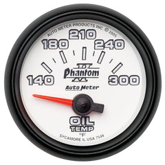 AutoMeter - Autometer Phantom II 52mm Short Sweep Electronic 140-300 Deg F Oil Temperature Gauge - Demon Performance