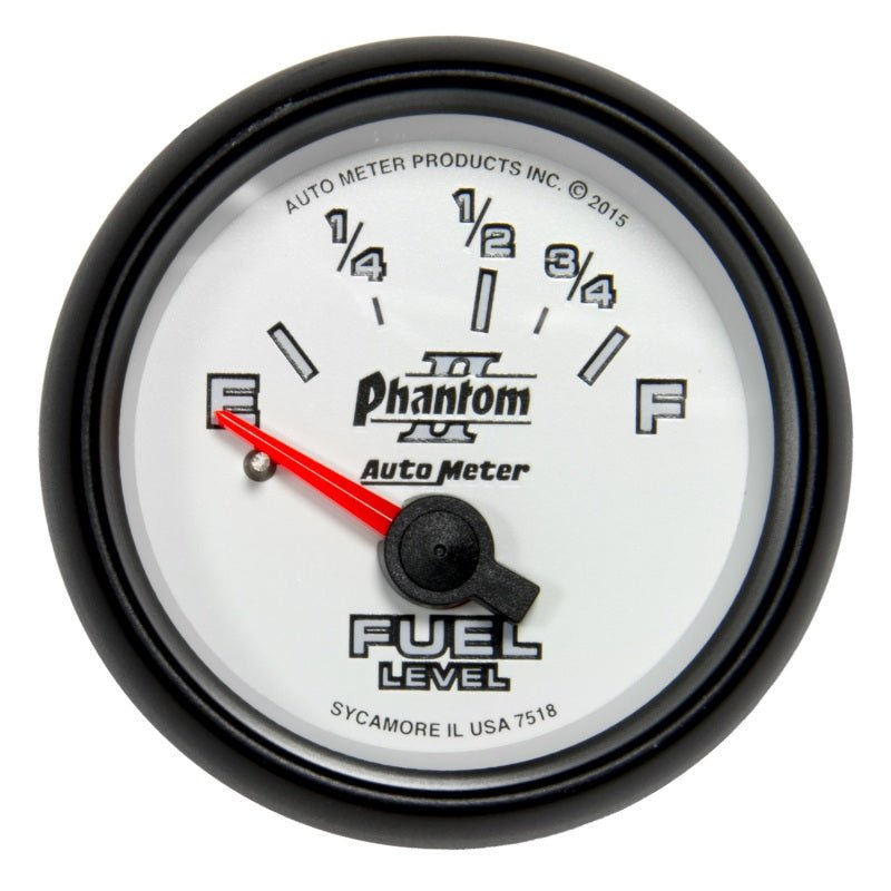 AutoMeter - Autometer Phantom II Gauge Fuel Level 2 1/16in 16e To 158f Elec Phantom II - Demon Performance