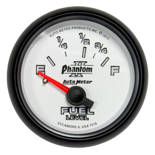 AutoMeter - Autometer Phantom II Gauge Fuel Level 2 1/16in 16e To 158f Elec Phantom II - Demon Performance
