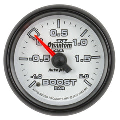 AutoMeter - Autometer Phantom II Gauge Vac/Boost 2 1/16in -1 - +2 Bar Mechanical Phantom II - Demon Performance