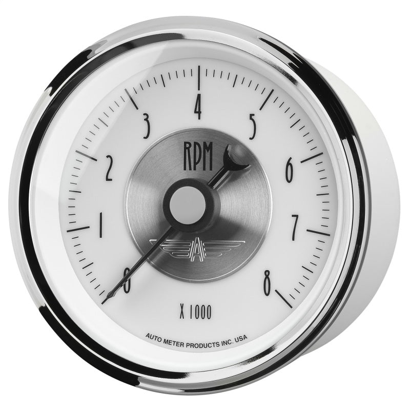 AutoMeter - Autometer Prestige Pearl Series - Tachometer 3 3/8in 8K RPM In-Dash - Demon Performance