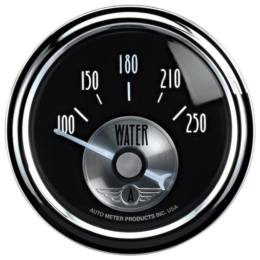 AutoMeter - Autometer Prestige Series 52mm 100-250 Deg F Short Sweep Electronic Water Temperature Gauge - Demon Performance
