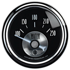 AutoMeter - Autometer Prestige Series 52mm 100-250 Deg F Short Sweep Electronic Water Temperature Gauge - Demon Performance