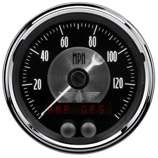 AutoMeter - Autometer Prestige Series Black 3-3/8in Electrical 140mph - Demon Performance