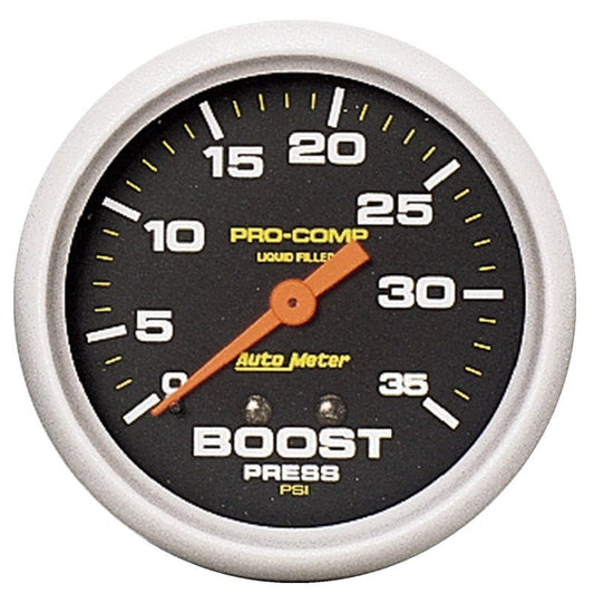 AutoMeter - Autometer Pro-Comp 2 5/8in 0-35 PSI Liquid Filled Mech Boost Pressure Gauge - Demon Performance