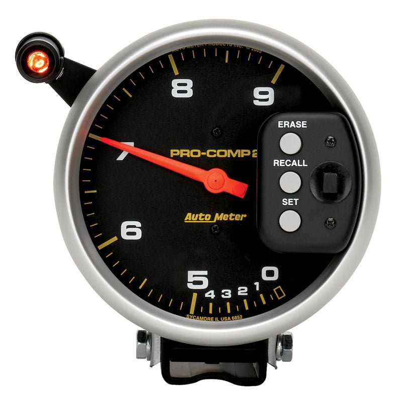 AutoMeter - Autometer Pro-Comp 5 inch 9000 RPM Dual Range w/ Shift-Lite and Memory Tach - Demon Performance