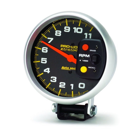 AutoMeter - Autometer Pro-Comp 5in 0-11000 RPM Pedestal w/Peak Memory Tachometer - Demon Performance
