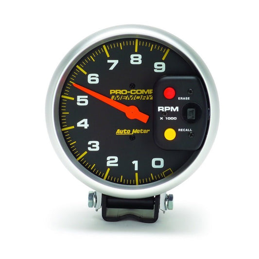AutoMeter - Autometer Pro-Comp 5in / 0-9K RPM / Pedestal w/Peak Memory Tachometer - Demon Performance