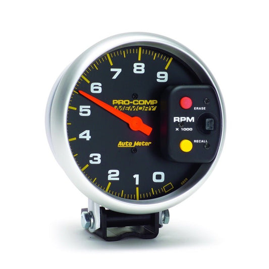 AutoMeter - Autometer Pro-Comp 5in / 0-9K RPM / Pedestal w/Peak Memory Tachometer - Demon Performance