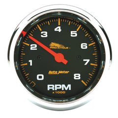 AutoMeter - Autometer Pro-Cycle Gauge Tach 3 3/4in 8K Rpm 2&4 Cylinder Black - Demon Performance