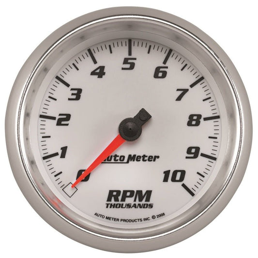 AutoMeter - Autometer Pro-Cycle Gauge Tachometer 3 3/8in 10K Rpm White - Demon Performance